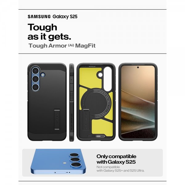 Spigen Samsung Galaxy S25 Cover Tough Armor MagFit Sort