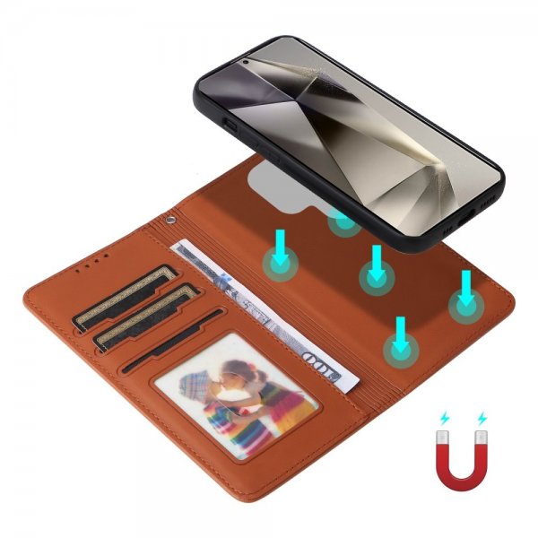 Betopnice Samsung Galaxy S25 Ultra Etui med Aftageligt Cover 005 Brun