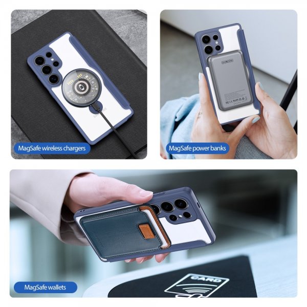 Dux Ducis Samsung Galaxy S25 Ultra Cover Skin X Pro Series Kickstand MagSafe Blå