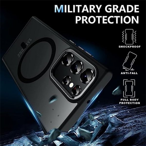 Samsung Galaxy S25 Ultra Cover Farvet Kant MagSafe Blå