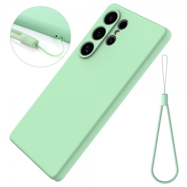 Samsung Galaxy S25 Ultra Cover med Rem Silikone Grøn