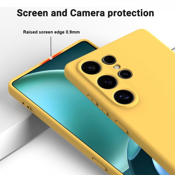 Samsung Galaxy S25 Ultra Cover med Rem Silikone Gul