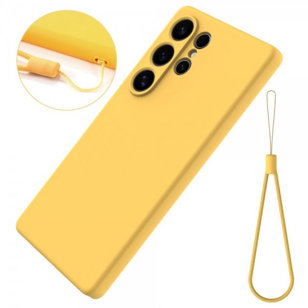 Samsung Galaxy S25 Ultra Cover med Rem Silikone Gul