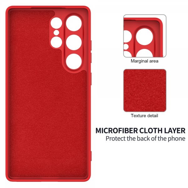 Samsung Galaxy S25 Ultra Cover med Rem Silikone Rød