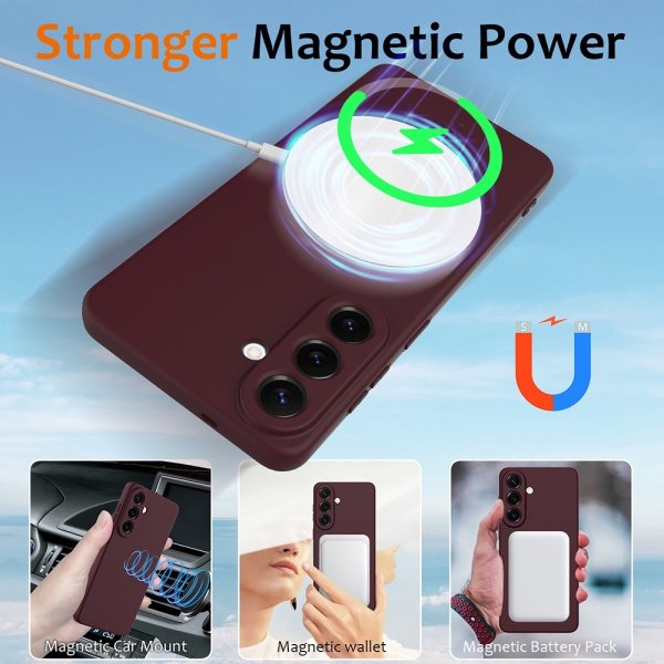 Samsung Galaxy S26 Plus Cover med rem Silikone MagSafe Rød