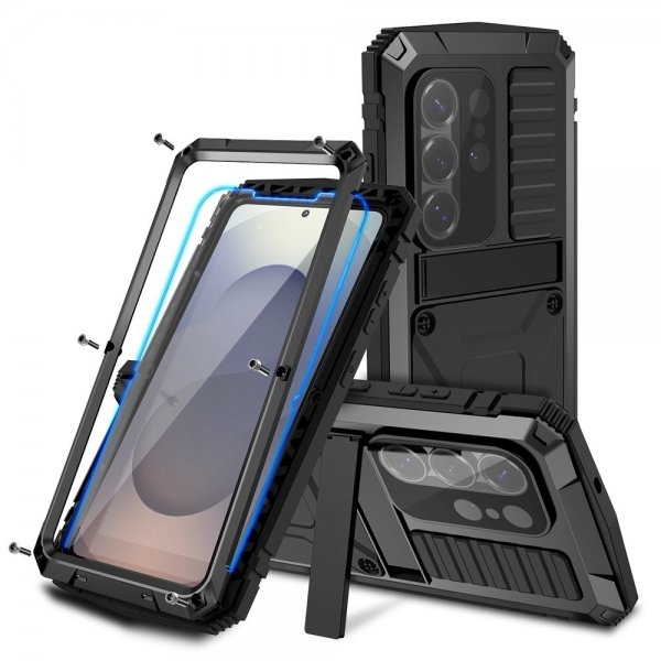 R-JUST Samsung Galaxy S26 Cover Metal Stødsikkert Sort