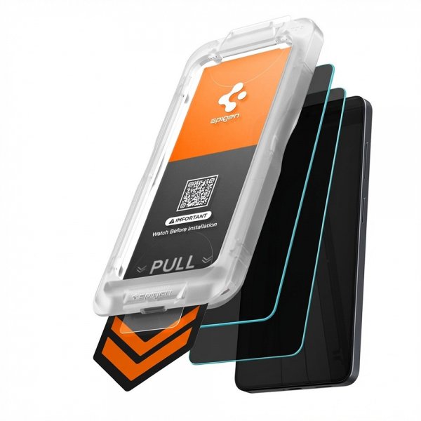 Spigen Samsung Galaxy S26 Skærmbeskyttelse GLAS.tR EZ Fit Pro Privacy 2-pak