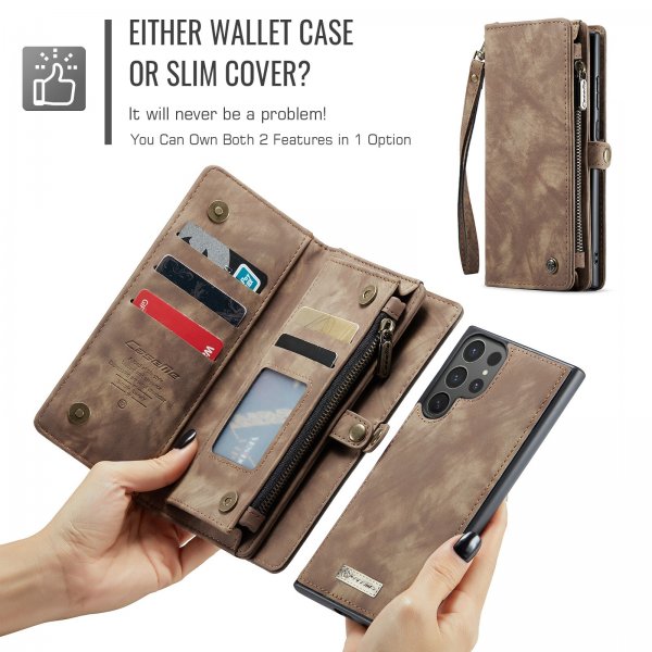 CaseMe Samsung Galaxy S26 Ultra Etui 008 Series Aftageligt Cover Brun