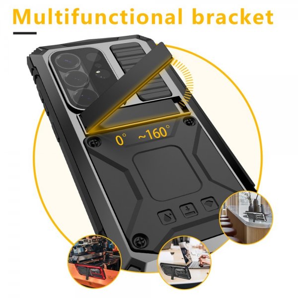 R-JUST Samsung Galaxy S26 Ultra Cover Metal Stødsikkert Sort