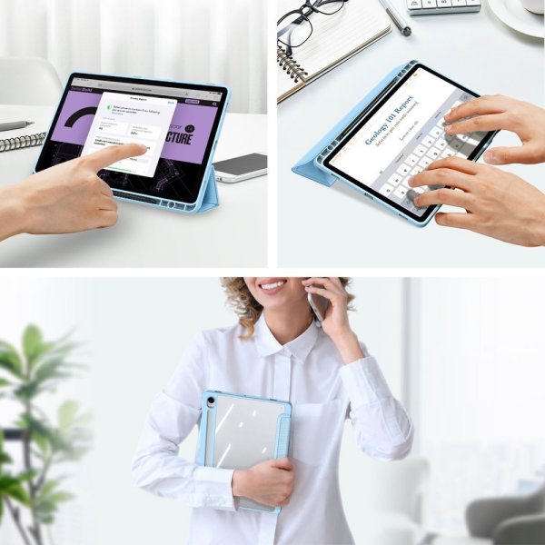 Dux Ducis Samsung Galaxy Tab S9 FE Cover TOBY Series Blå