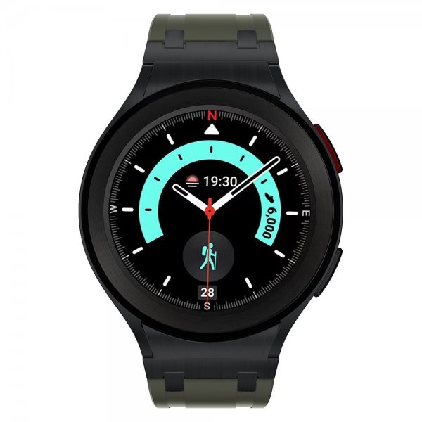 Samsung Galaxy Watch 20 mm Silikone Rem Sort Spænde Grøn