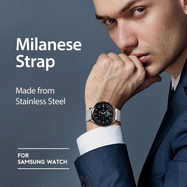 Dux Ducis Samsung Galaxy Watch 20mm Rem Milanese Sølv