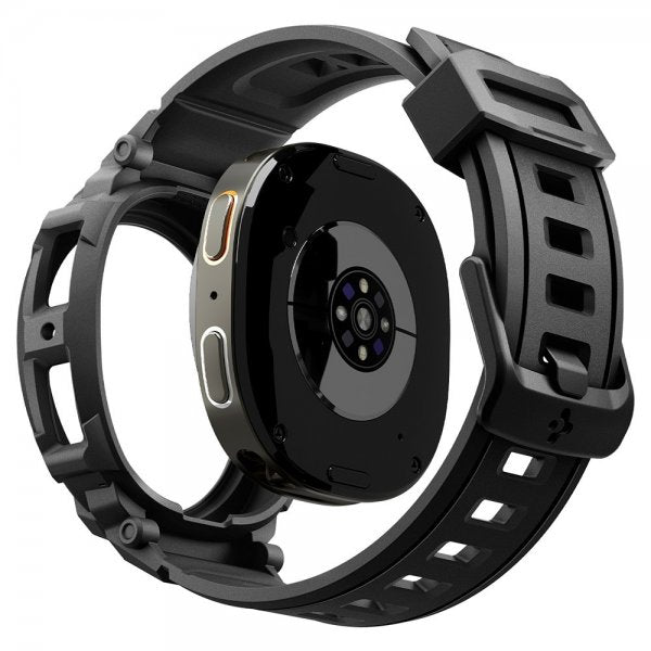 Spigen Samsung Galaxy Watch 8 40mm Rem og Cover Rugged Armor Pro Mat Sort