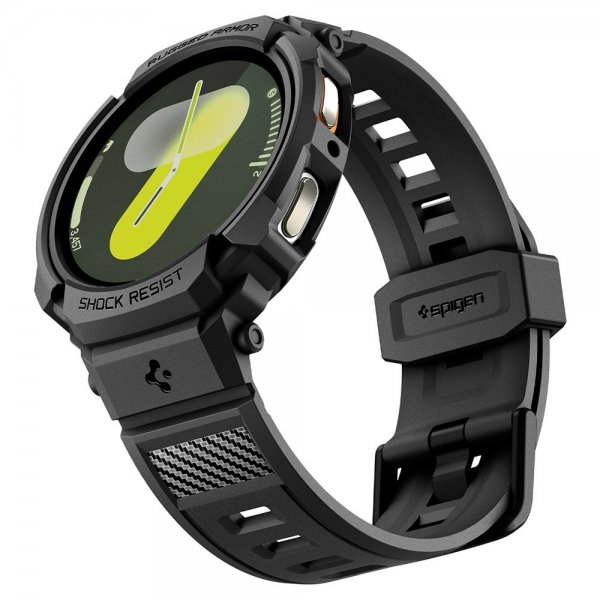 Spigen Samsung Galaxy Watch 8 40mm Rem og Cover Rugged Armor Pro Mat Sort