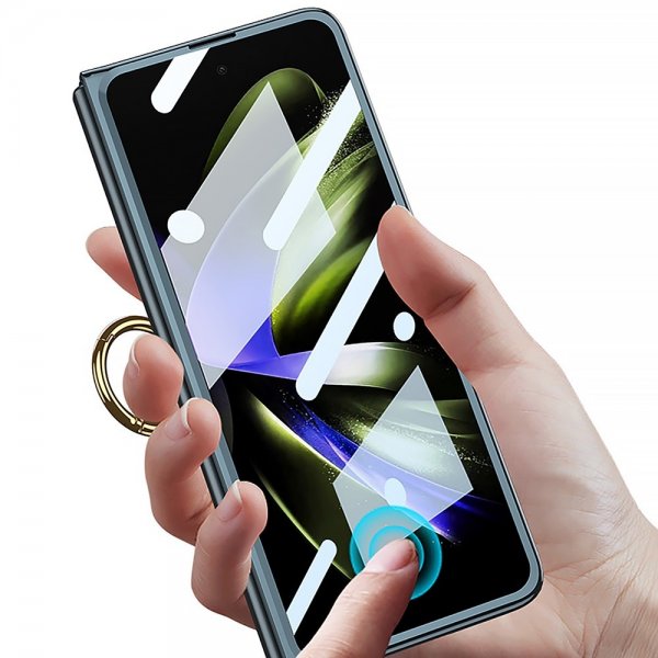 GKK Samsung Galaxy Z Fold 5 Cover Fingerring Sølv