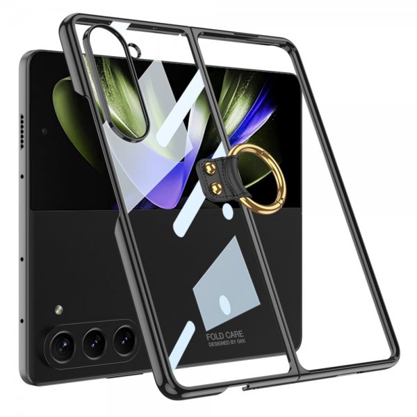 GKK Samsung Galaxy Z Fold 5 Cover med Ringholder Sort