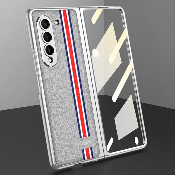 GKK Samsung Galaxy Z Fold 5 Cover Stribet Sort