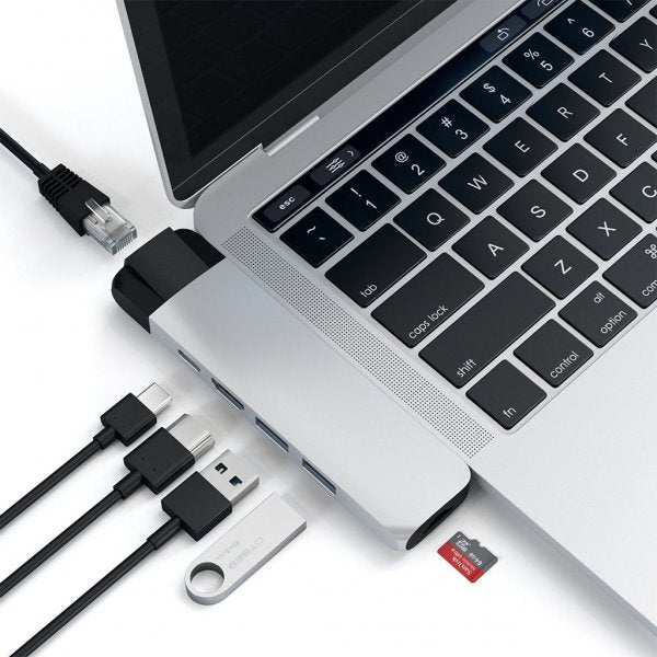 Satechi USB-C Pro Hub med 4K HDMI og Ethernet Sølv