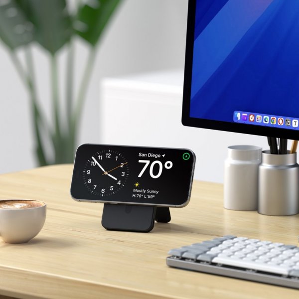 Satechi On-the-Go Qi2 5K MagSafe-powerbank med Stander Sort