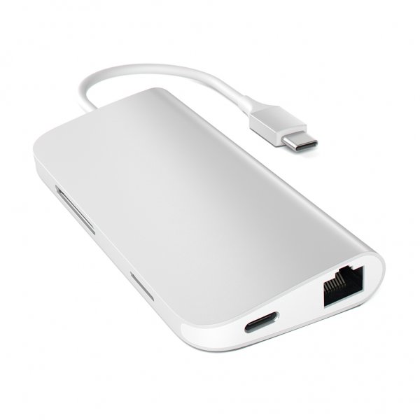 Satechi USB-C Multi-Port Adapter 4K Gigabit Ethernet Sølv