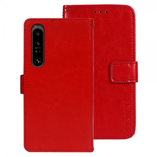 Sony Xperia 1 V Cover Lædertekstur Rød