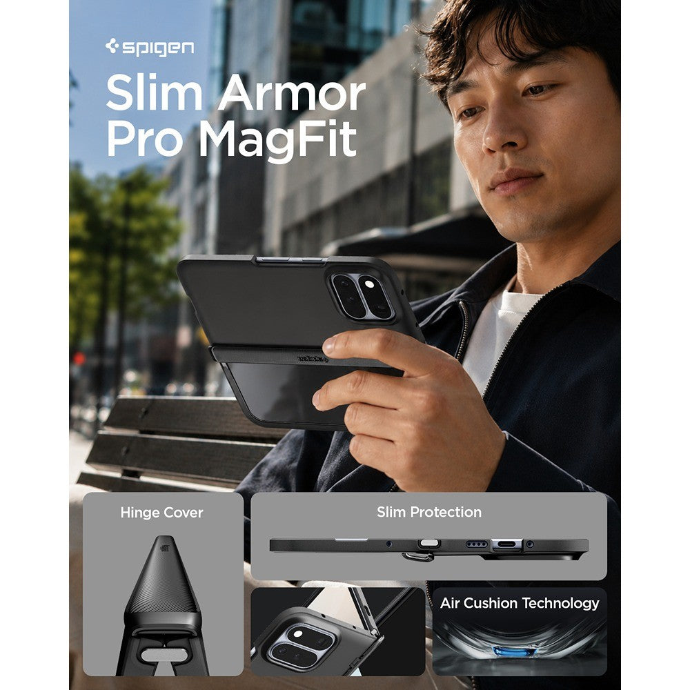 Spigen Google Pixel 11 Pro Fold Cover Slim Armor Pro MagFit Sort
