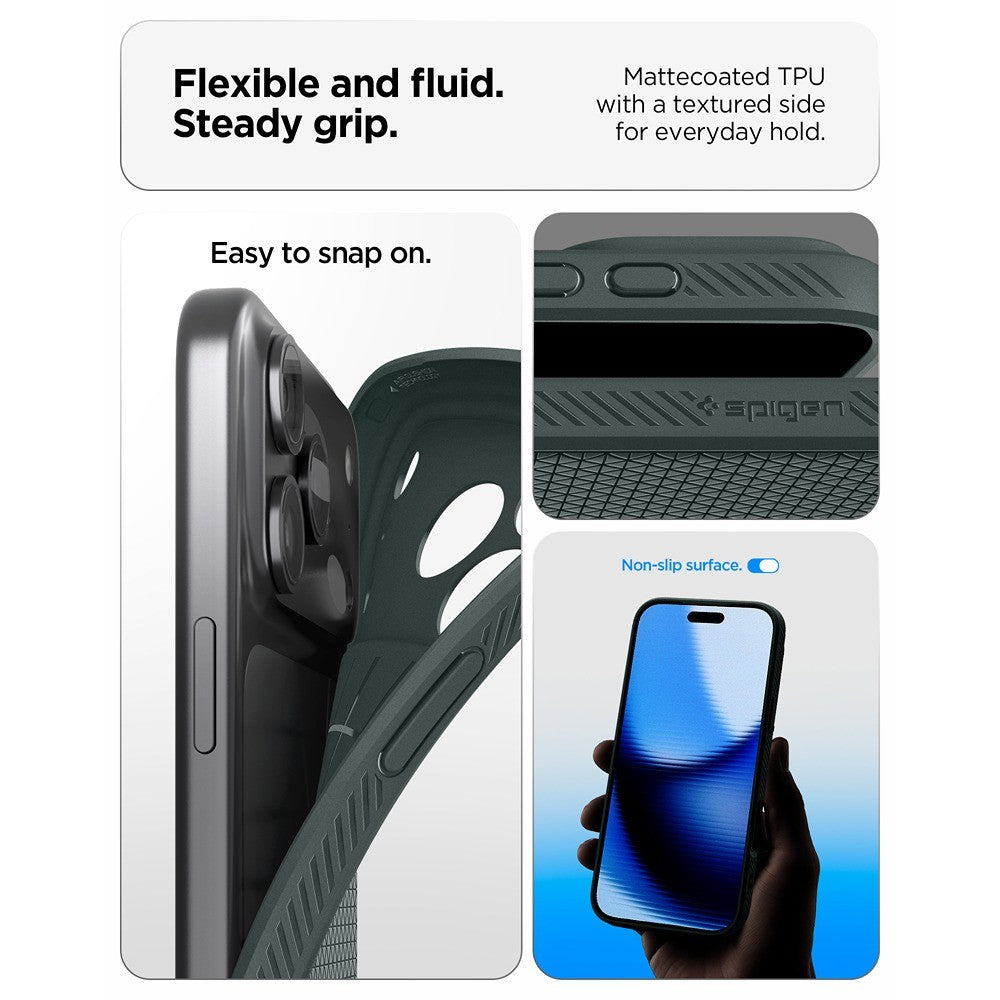 Spigen iPhone 17 Pro/iPhone 18 Pro Cover Liquid Air Abyss Green