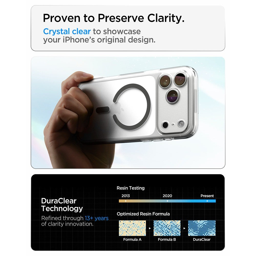 Spigen iPhone 17 Pro/iPhone 18 Pro Cover Ultra Hybrid MagFit Clear Graphite