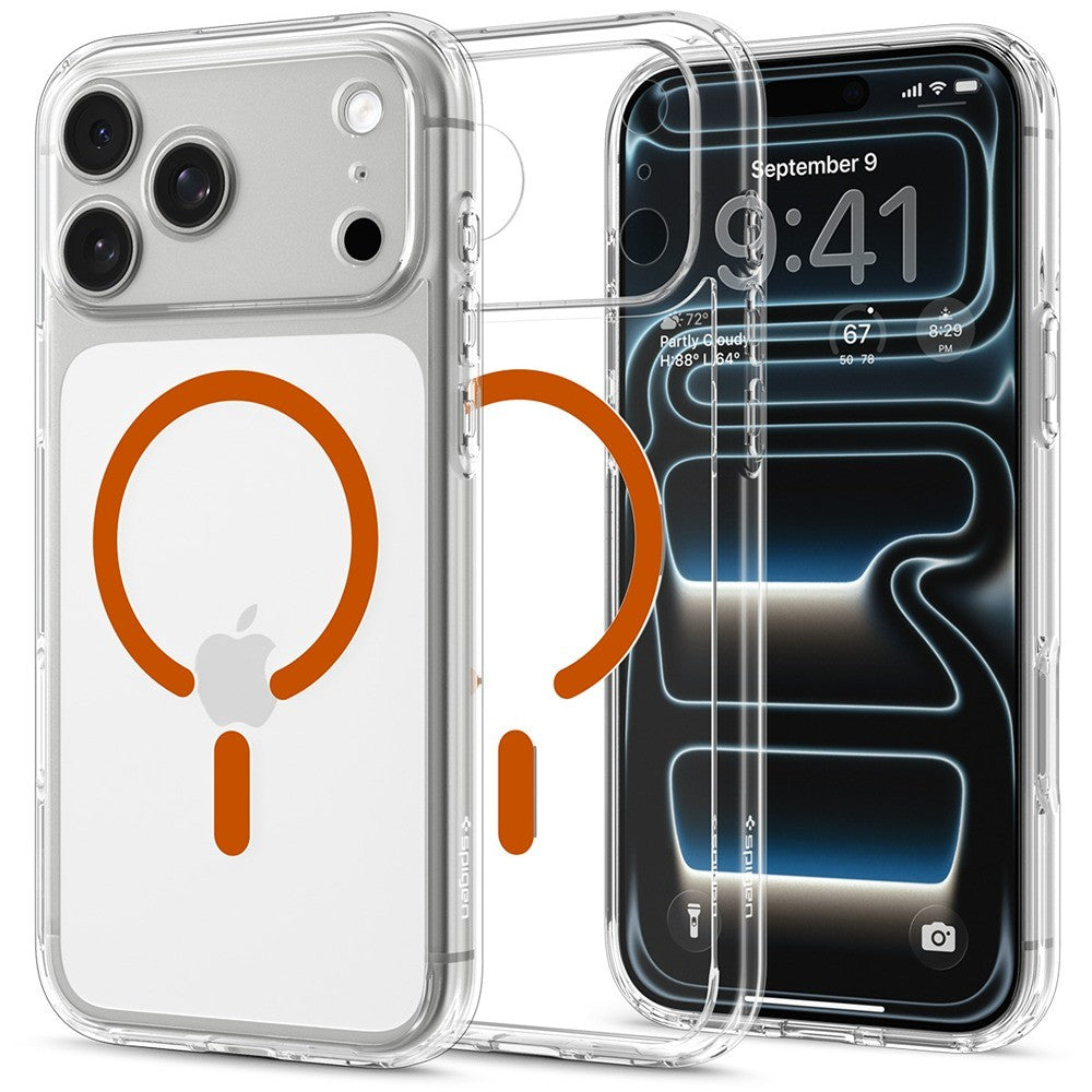 Spigen iPhone 17 Pro/iPhone 18 Pro Cover Ultra Hybrid MagFit Clear Orange