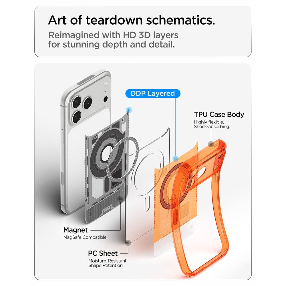 Spigen iPhone 17 Pro Max/iPhone 18 Pro Max Cover Classic C1 MagFit Tangerine