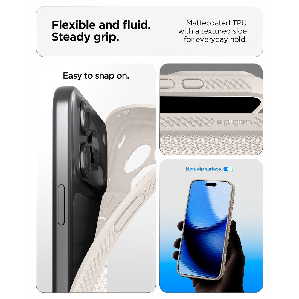 Spigen iPhone 17 Pro Max/iPhone 18 Pro Max Cover Liquid Air Natural Titan