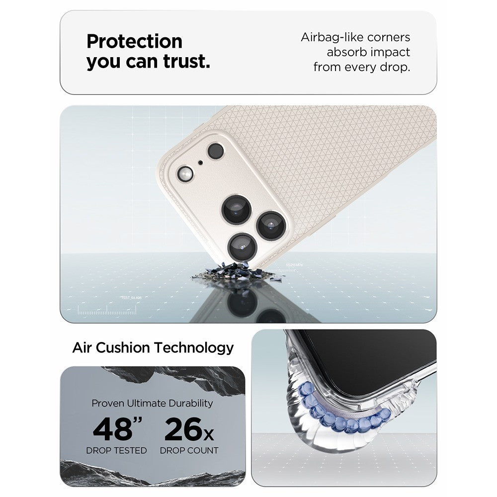 Spigen iPhone 17 Pro Max/iPhone 18 Pro Max Cover Liquid Air Natural Titan