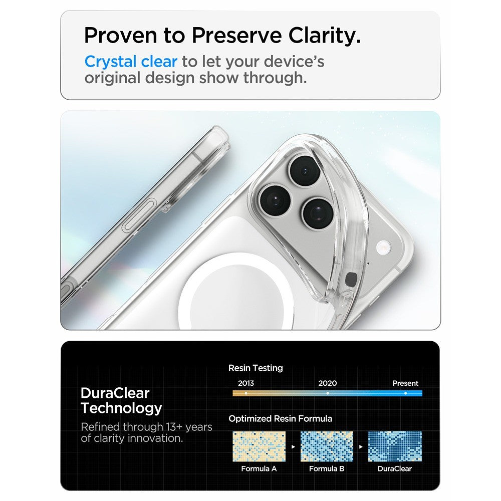 Spigen iPhone 17 Pro Max/iPhone 18 Pro Max Cover Liquid Crystal MagFit Clear White