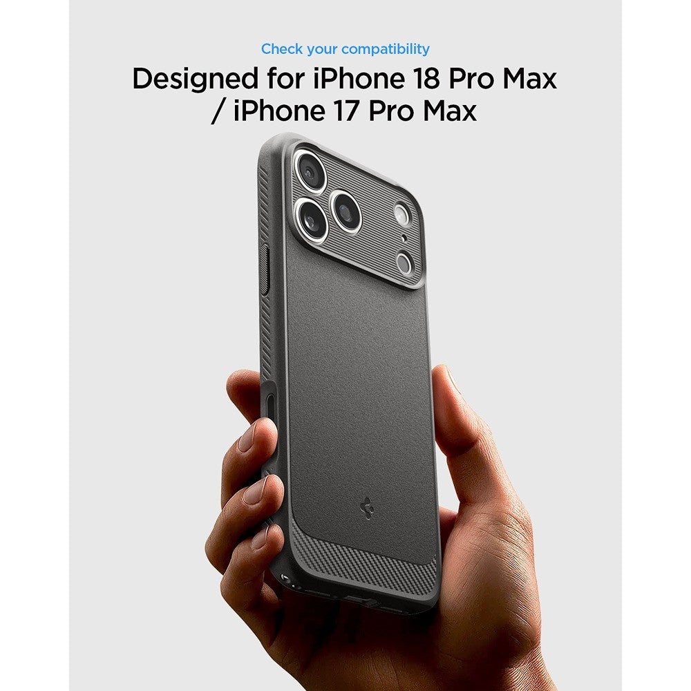 Spigen iPhone 17 Pro Max/iPhone 18 Pro Max Cover Rugged Armor MagFit Grå