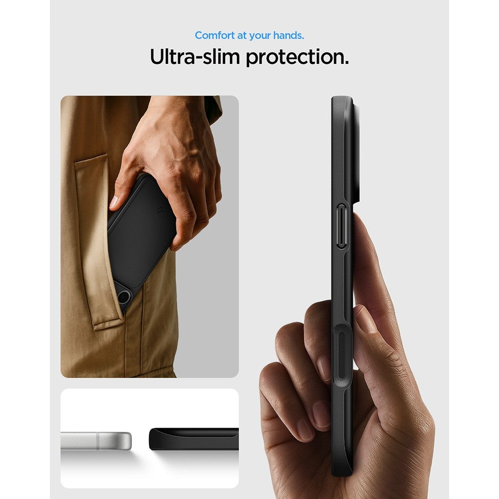 Spigen iPhone 17 Pro Max/iPhone 18 Pro Max Cover Thin Fit MagFit Sort