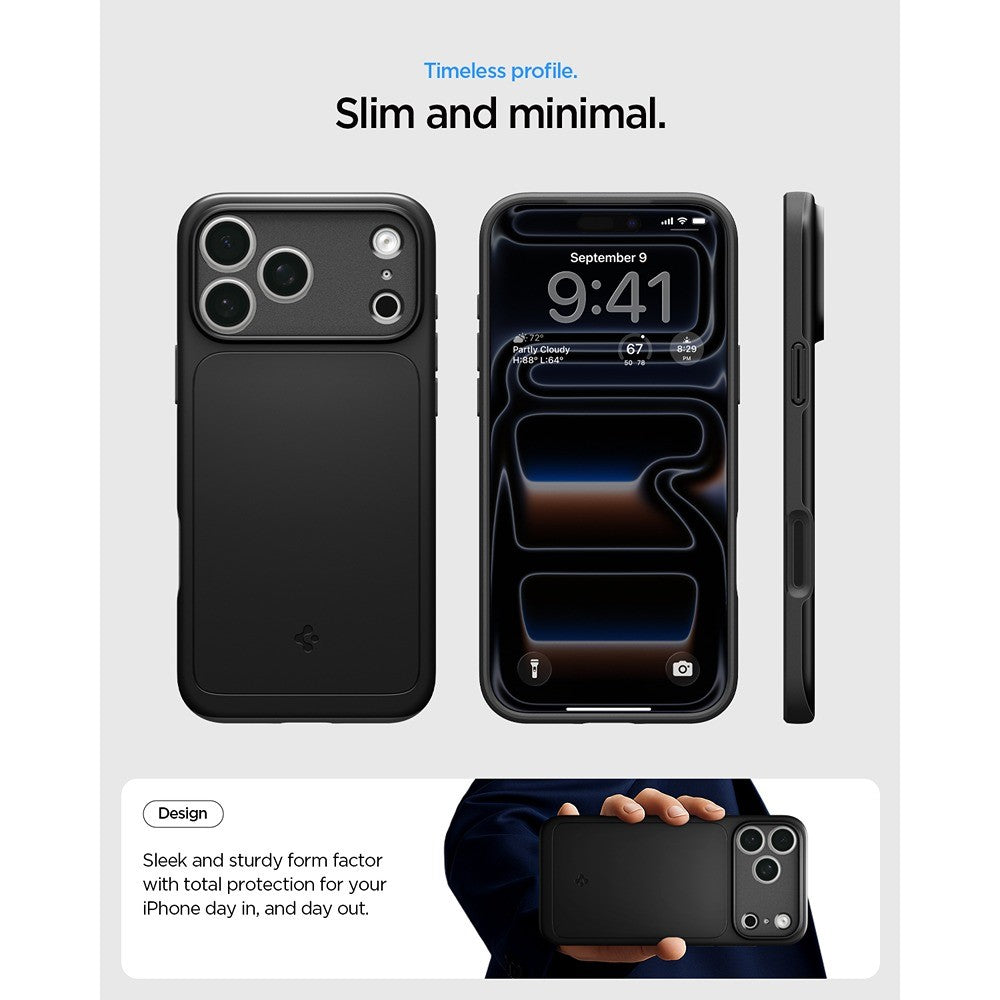 Spigen iPhone 17 Pro Max/iPhone 18 Pro Max Cover Thin Fit MagFit Sort