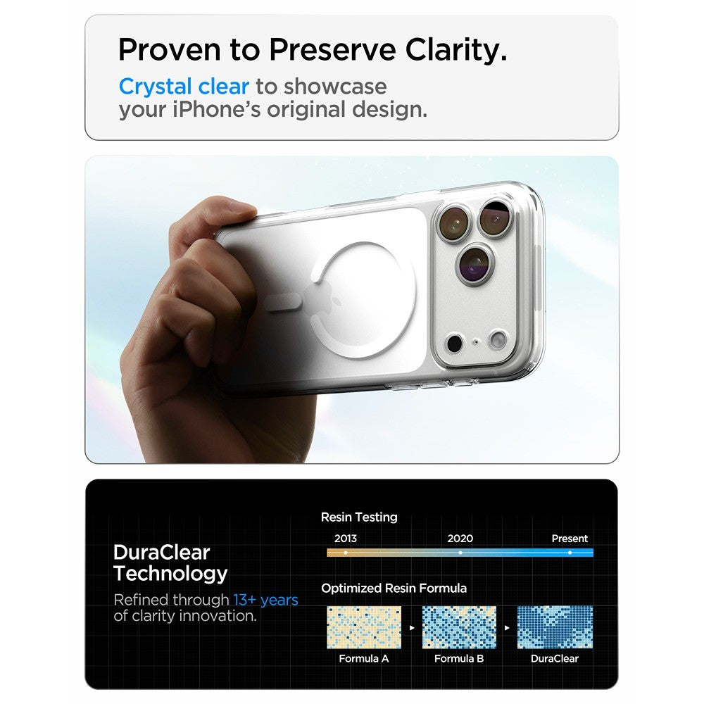 Spigen iPhone 17 Pro Max/iPhone 18 Pro Max Cover Ultra Hybrid MagFit Clear White