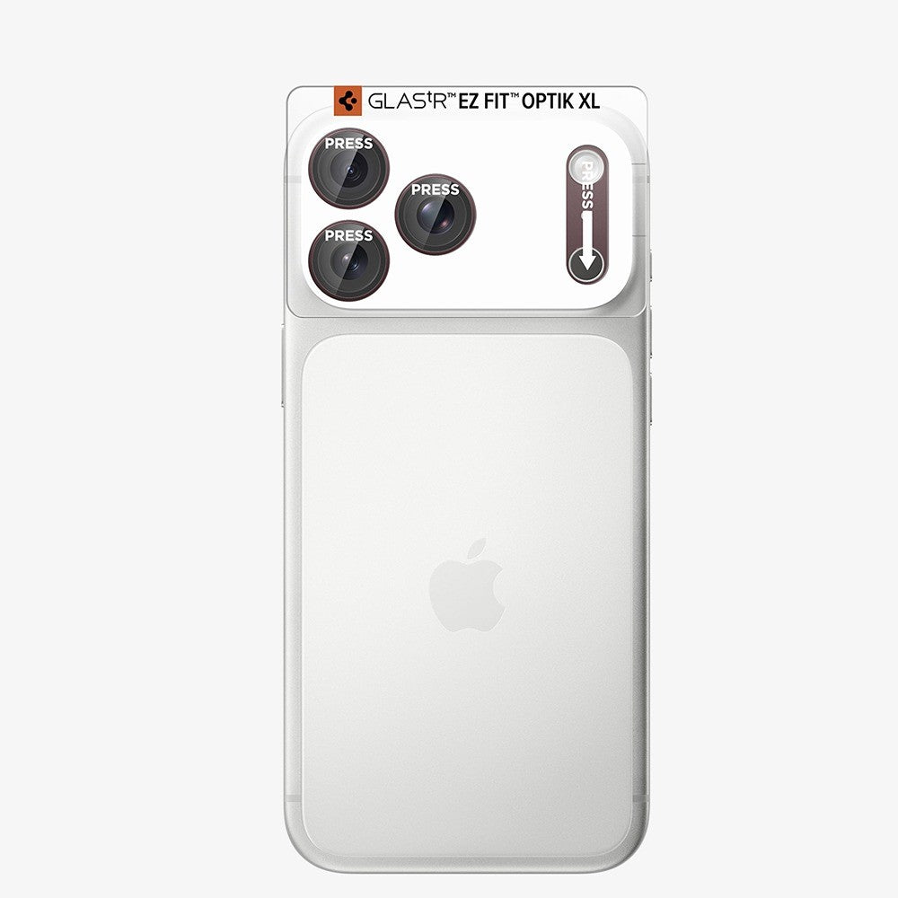 Spigen iPhone 18 Pro Kameralinsebeskytter Glas.tR EZ Fit Optik Pro XL Mørk kirsebær