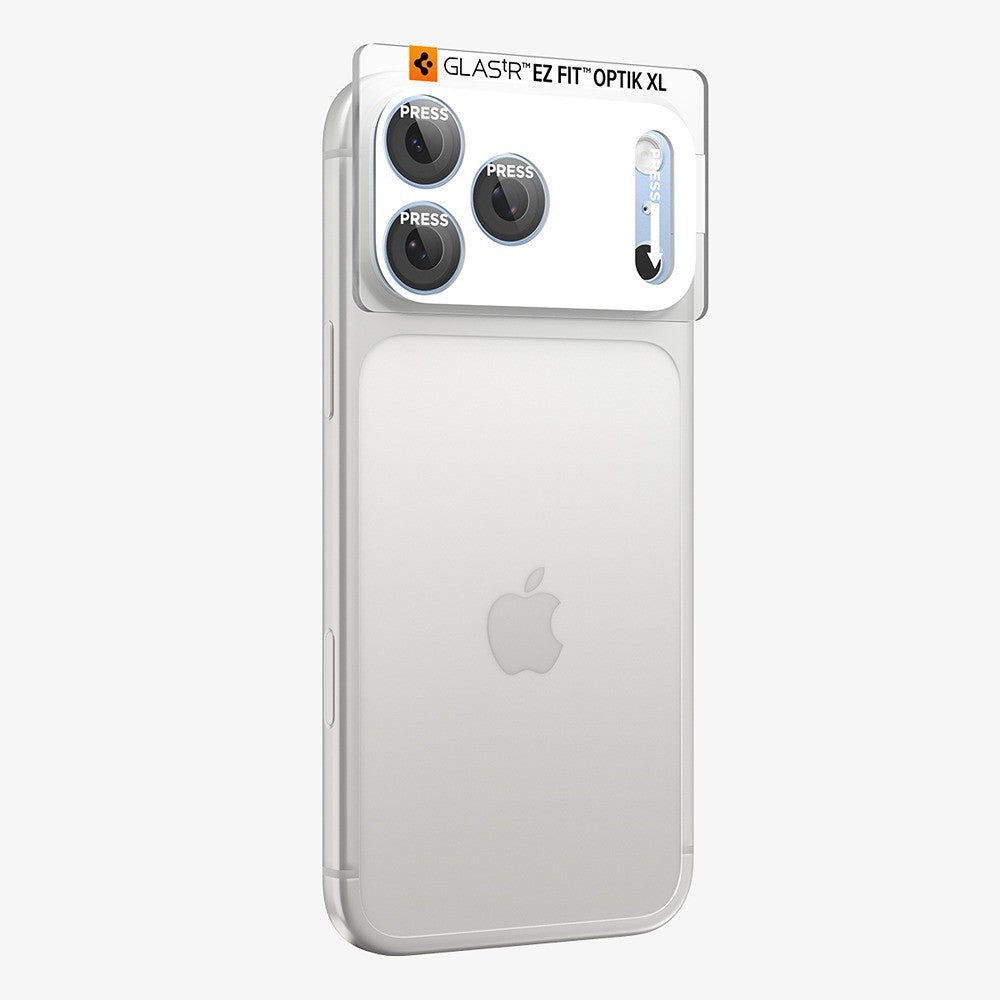 Spigen iPhone 18 Pro Kameralinsebeskytter Glas.tR EZ Fit Optik Pro XL Lyseblå