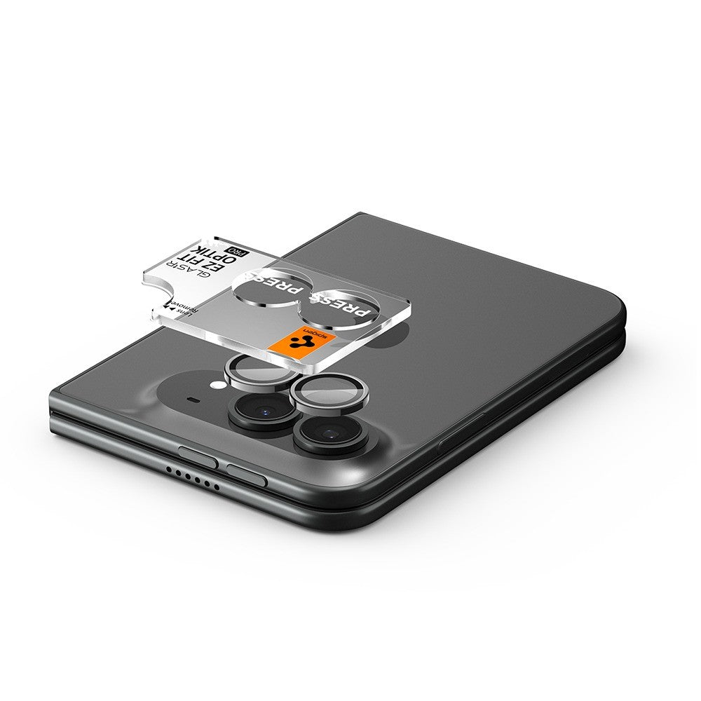 Spigen iPhone Duo Kameralinsebeskytter Glas.tR EZ Fit Optik Pro 2-pack Hvid