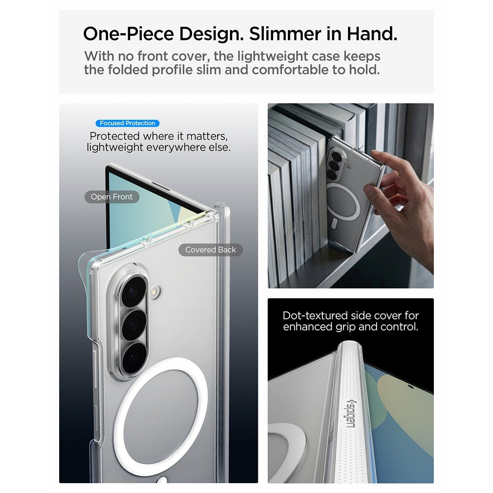 Spigen Samsung Galaxy Z Fold 8 Ultra Skal Air Skin Zero MagFit Clear White