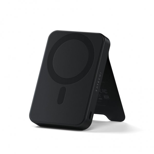 Satechi OntheGo Qi2 10K MagSafe-powerbank med stativ Sort
