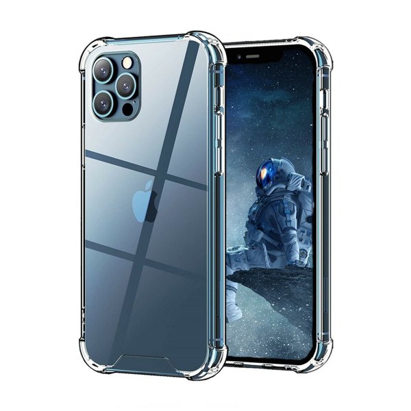 iPhone 12 Pro Max Cover Stødsikkert Gennemsigtigt