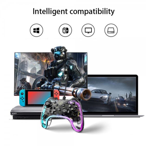 Aolion Klar Spilkontrol Nintendo Switch/PC Kablet RGB