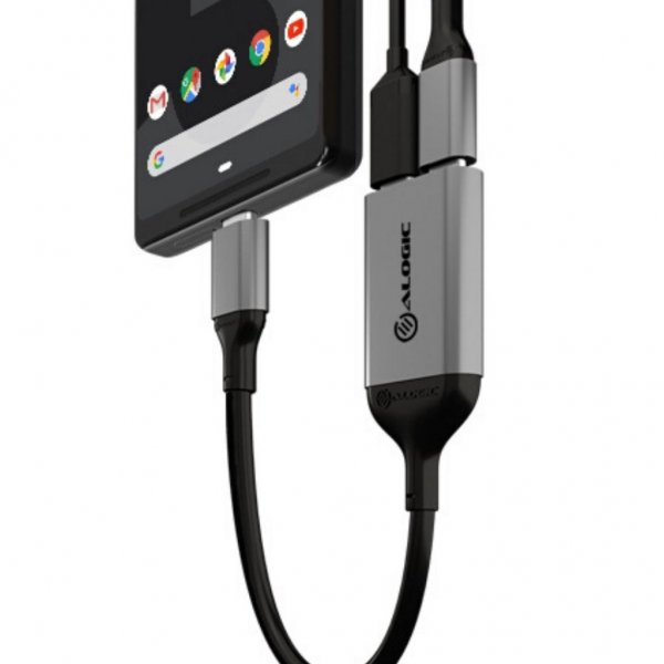 ALOGIC Ultra USB-C til USB-C-hunkontakt og lydudgang 10 cm