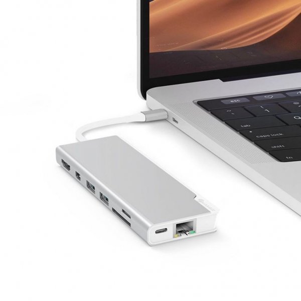 ALOGIC Ultra USB-C Dock PLUS - HDMI. MDP. USB. Ethernet. kortlæser og 100W PD Sølv