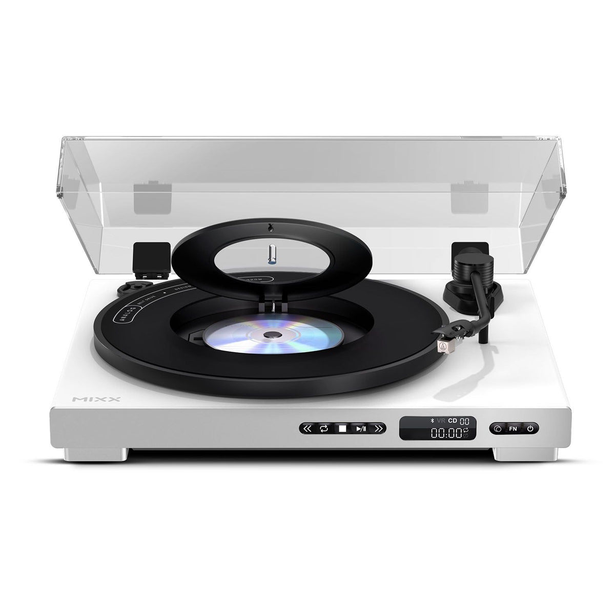 Mixx Analog Plus 2-i-1 Vinyl- og CD-Afspiller Hvid