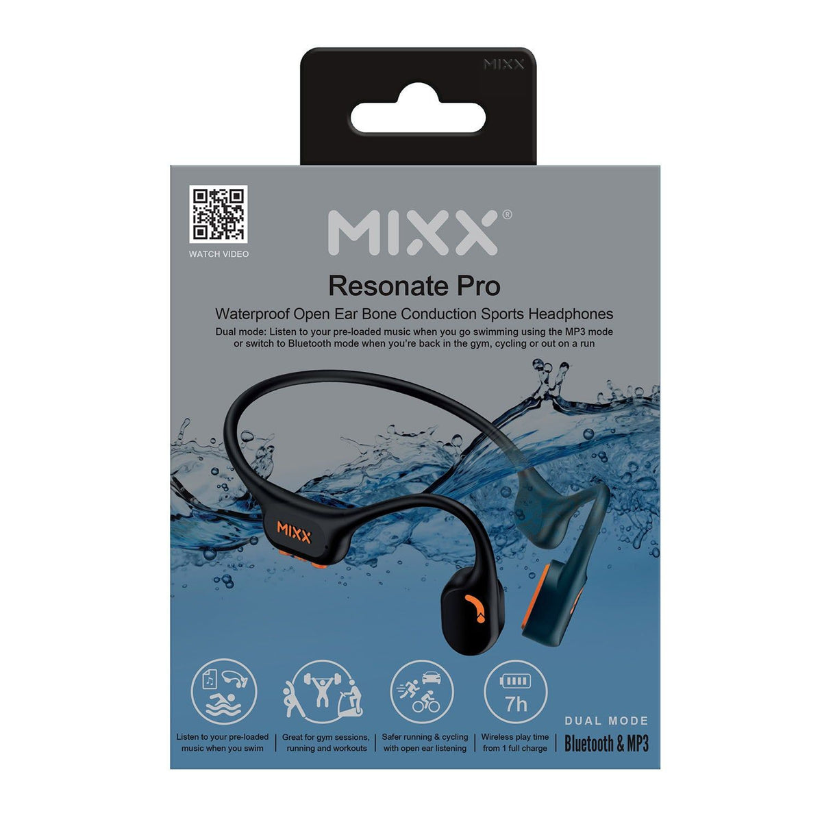 Mixx Trådløse Høretelefoner Benledende Resonate Pro Bone Conduction Sort