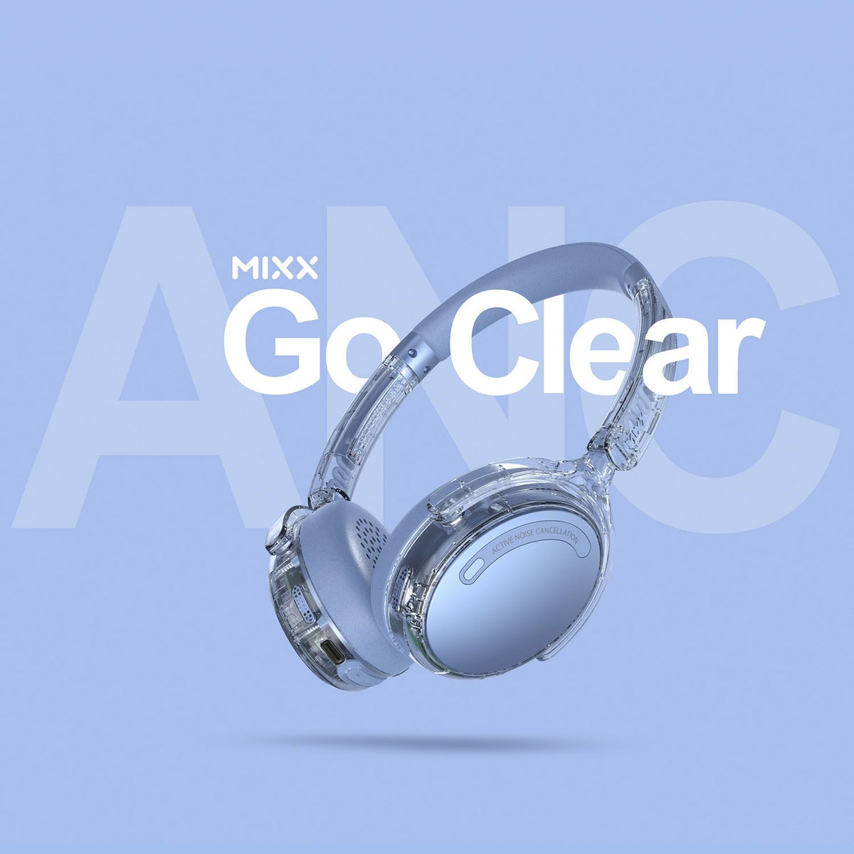 Mixx Trådløse On-Ear Høretelefoner StreamQ Go ANC Clear Blå