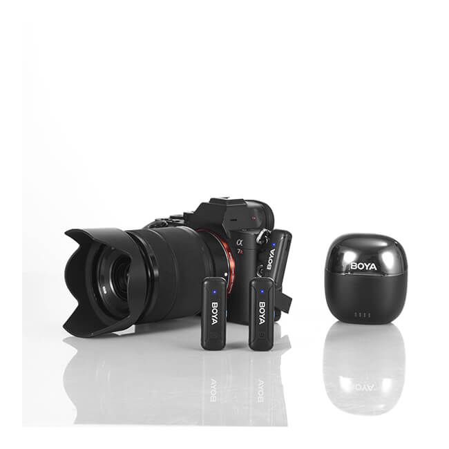 Boya Trådløs 2.4 GHz Mikrofon 2x BY-WM3T-M2 3.5 mm TRS